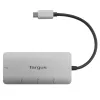 Targus ACH226EU USB-C į 4x USB-A 3.0 šakotuvas, sidabrinis