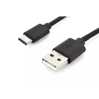 DIGITUS ASSMANN USB Type-C jungiamasis laidas, C tipo į A, vyras/vyras, 1m, 3A, 480Mbps, 2.0 versija, juoda