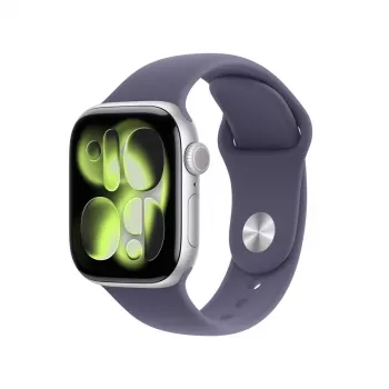APPLE Watch Series 11 GPS + Cellular 42 mm sidabrinis aliuminio korpusas su Purple Fog Sport dirželiu S/M