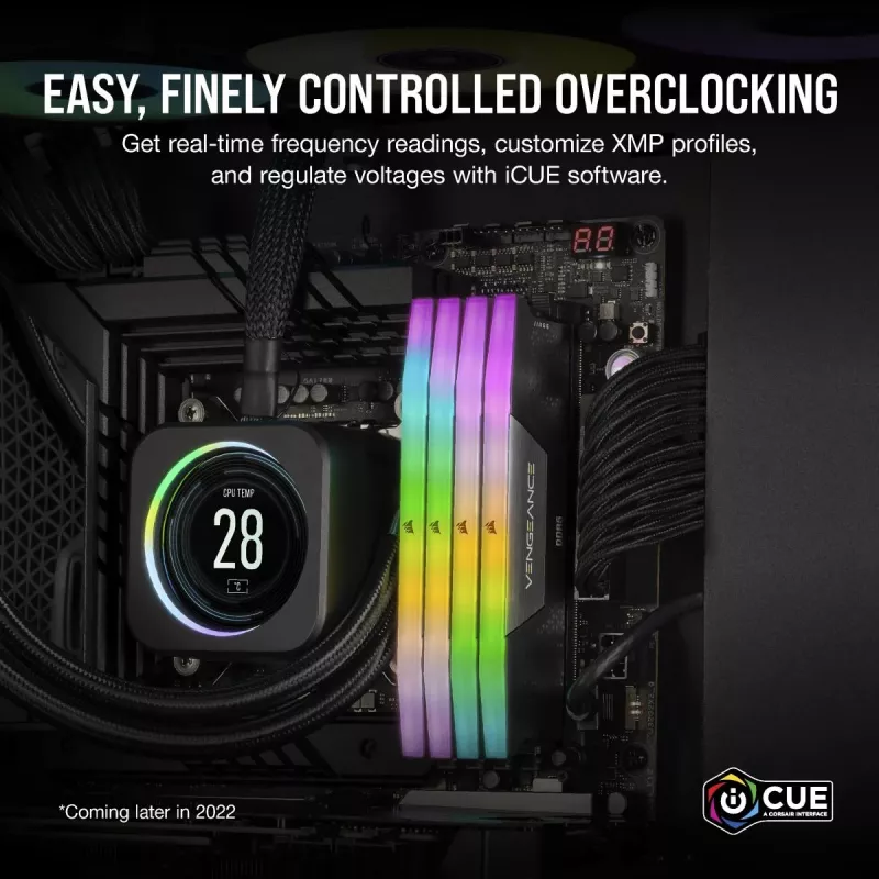 CORSAIR Vengeance RGB 32GB (2x16GB) DDR5 6000MHz CL38 atminties rinkinys