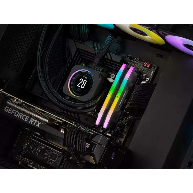 CORSAIR Vengeance RGB 32GB (2x16GB) DDR5 6000MHz CL38 atminties rinkinys