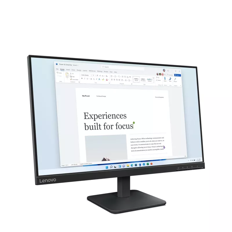 Lenovo L24-4e monitorius 60,5 cm (23,8 colio) 1920 x 1080 pikselių Full HD LCD juodas