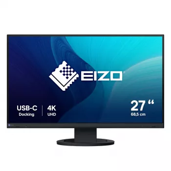 EIZO FlexScan EV2740S-BK monitor 68,6 cm (27 col.) 3840 x 2160 pikselių 4K Ultra HD LCD juodas