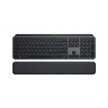 Belaidė apšviesta klaviatūra LOGITECH MX Keys S Graphite su riešo atrama Qwertz Deutsch