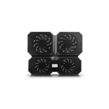 Aušinimo padėklas DeepCool MULTI CORE X6 – 4 ventiliatoriai, 15,6 colių nešiojamiesiems, USB maitinimas, 380×295×24 mm, 2 USB prievadai