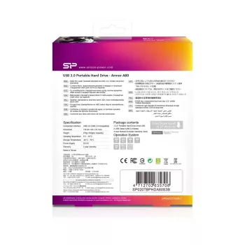 Išorinis kietasis diskas Silicon Power 2TB USB 3.2 Armor A80 mėlynas