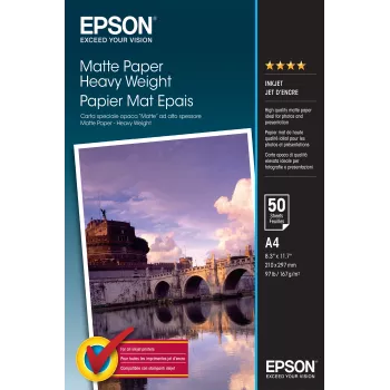 Epson Matte Paper Heavy Weight A4 50 lapų