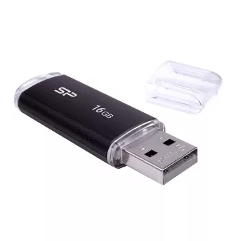 SILICON POWER Ultima U02 - 16GB USB atmintukas - USB 2.0 - Juodas (moq-30)