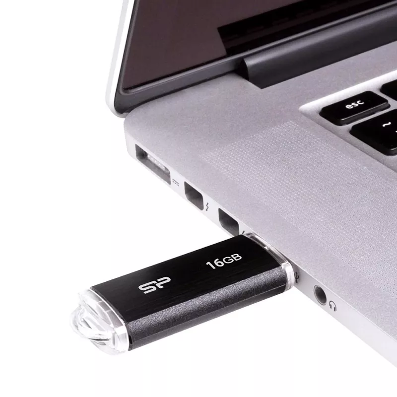 SILICON POWER Ultima U02 - 16GB USB atmintukas - USB 2.0 - Juodas (moq-30)