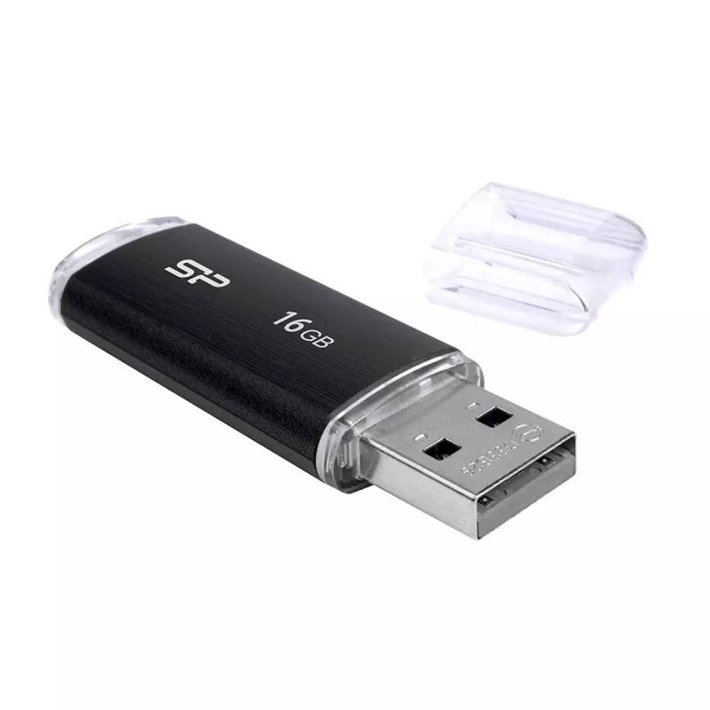 SILICON POWER Ultima U02 - 16GB USB atmintukas - USB 2.0 - Juodas (moq-30)
