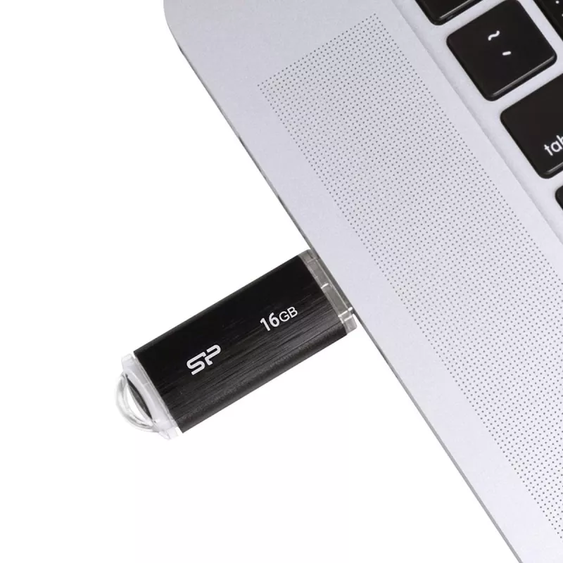 SILICON POWER Ultima U02 - 16GB USB atmintukas - USB 2.0 - Juodas (moq-30)