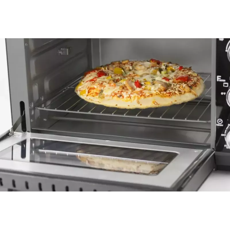 Caso TO 20 Design-Oven elektrinė kompaktiška orkaitė, 20 l, 1500 W, konvekcija, iešmas, laikmatis, iki 230 °C, juodos spalvos
