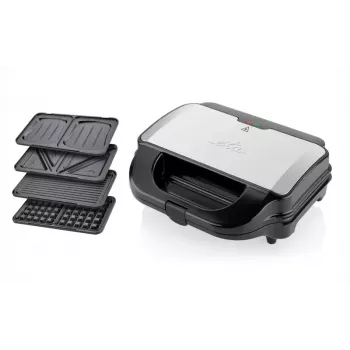 Sumuštinių keptuvė ETA Sorento 3151 90010 — 900 W, 4 sumuštiniai, nerūdijantis plienas/juoda