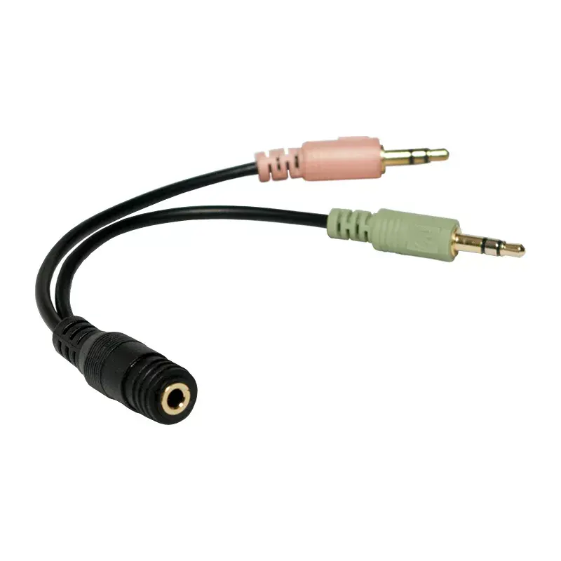 Garso adapterio kabelis LogiLink CA0020 0,15 m 3,5 mm 2x3,5 mm Juodas