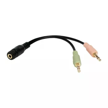 Garso adapterio kabelis LogiLink CA0020 0,15 m 3,5 mm 2x3,5 mm Juodas