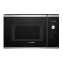 Įmontuojama mikrobangų krosnelė Bosch Serie 6 BFL554MS0 — 900 W, 25 L, sukamasis ir jutiklinis valdymas, nerūdijantis plienas/juoda