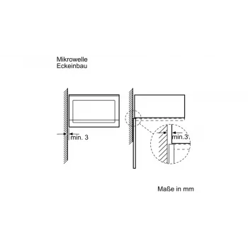 Bosch BFL520MS0 kombinuota mikrobangų krosnelė, juoda, nerūdijantis plienas, įmontuojama, 20 L, 800 W