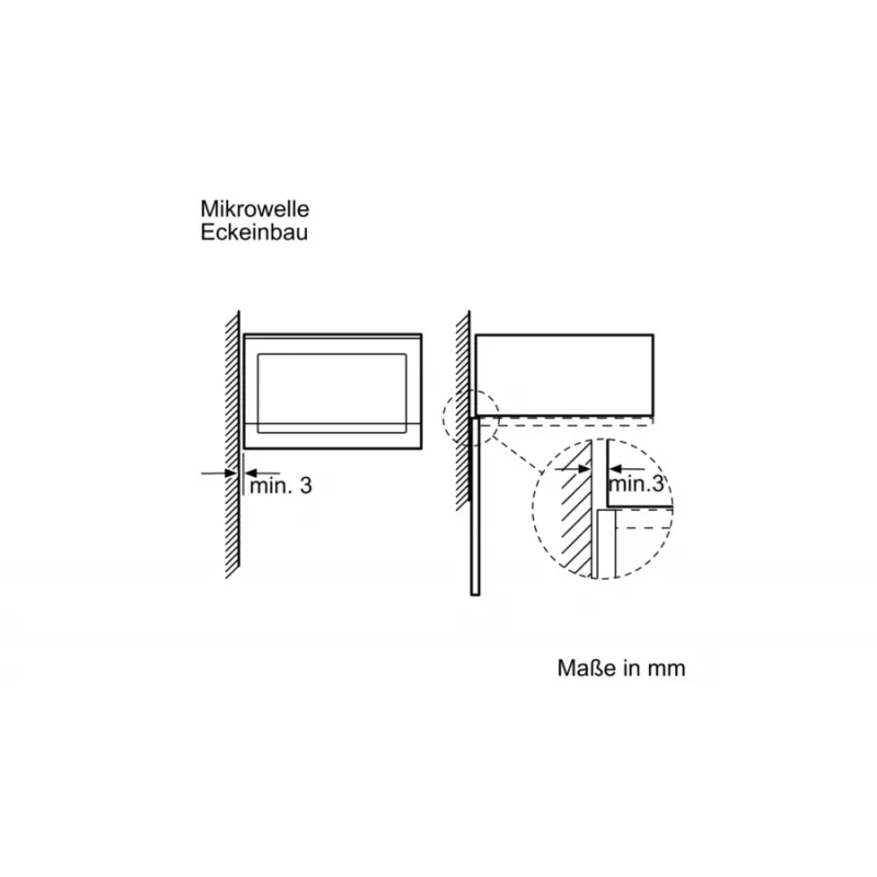 Bosch BFL520MS0 kombinuota mikrobangų krosnelė, juoda, nerūdijantis plienas, įmontuojama, 20 L, 800 W