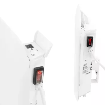 Mill aliumininis skydinis konvekcinis šildytuvas IB250, 250 W, tinka iki 5 m² patalpoms, baltas