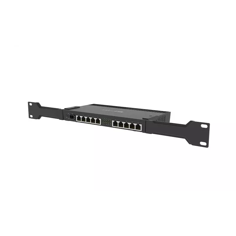 Laidinis maršrutizatorius MikroTik RB4011IGS+RM — 10x Gigabit RJ-45, 1x SFP+, 1,4 GHz 4 branduoliai, 1 GB RAM, stovas 1U, PoE išėjimas