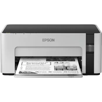 Rašalinis spausdintuvas Epson EcoTank ET‑M1100 — vienspalvis, A4, 32 ppm, 1440×720 dpi, integruota talpykla, USB 2.0, pilka/juoda