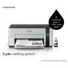 Rašalinis spausdintuvas Epson EcoTank ET‑M1100 — vienspalvis, A4, 32 ppm, 1440×720 dpi, integruota talpykla, USB 2.0, pilka/juoda