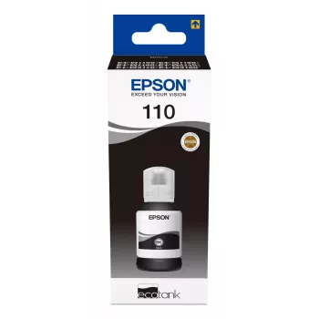 Rašalo buteliukas Epson XL 110 EcoTank juodas – didelės talpos juodas rašalas, iki 7 500 puslapių