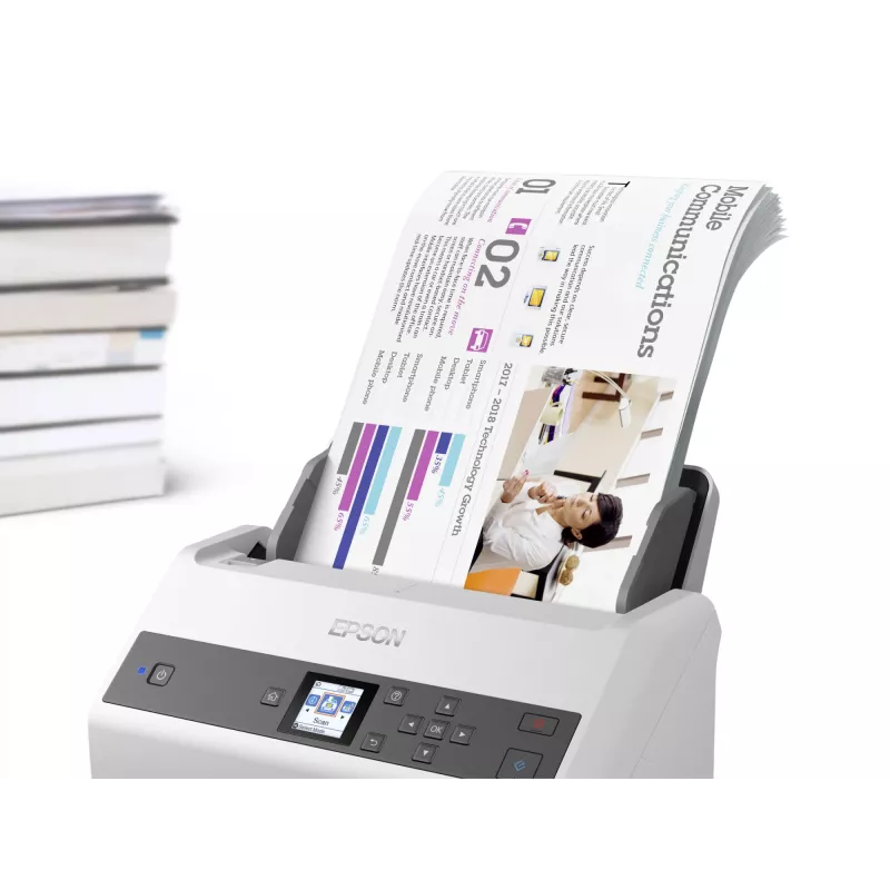 Epson WorkForce DS-870 lakštinis skaitytuvas 600 x 600 DPI A4 pilka, balta