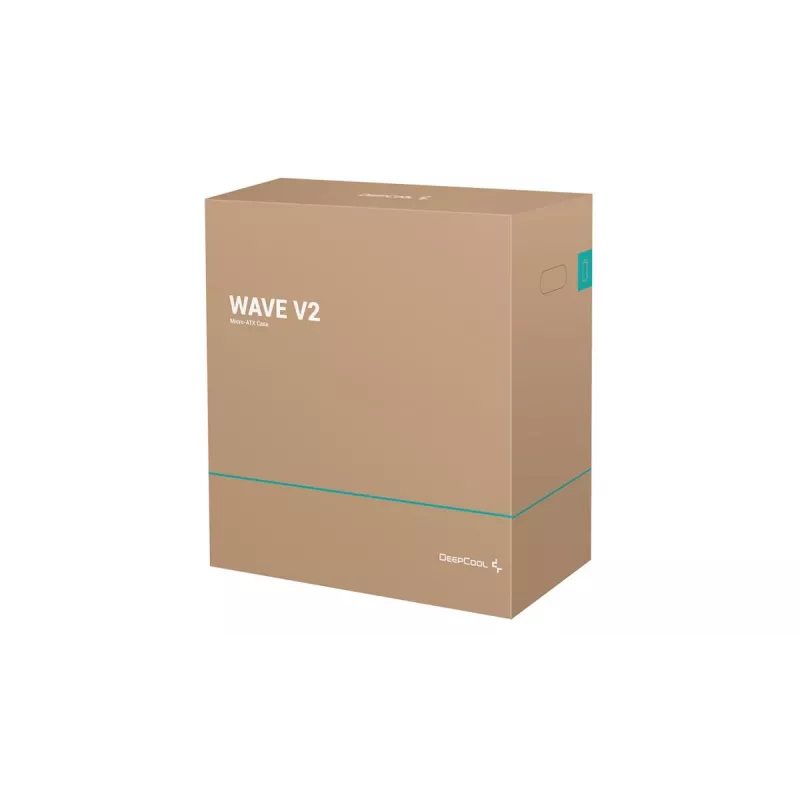 Korpusas DeepCool Wave V2 Mini Tower juodas – microATX/Mini-ITX, 350×175×390 mm, GPU iki 34 cm, aušintuvo aukštis 14 cm