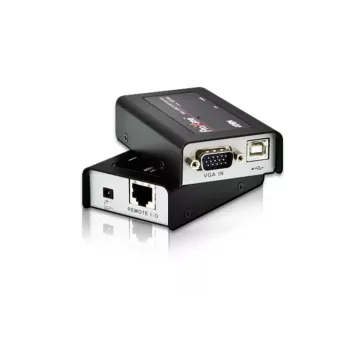 ATEN CE100 Mini USB VGA KVM prailgintuvas (100 m), siųstuvas ir imtuvas, laidinis, Cat5, 1920 x 1200 pikselių, juoda