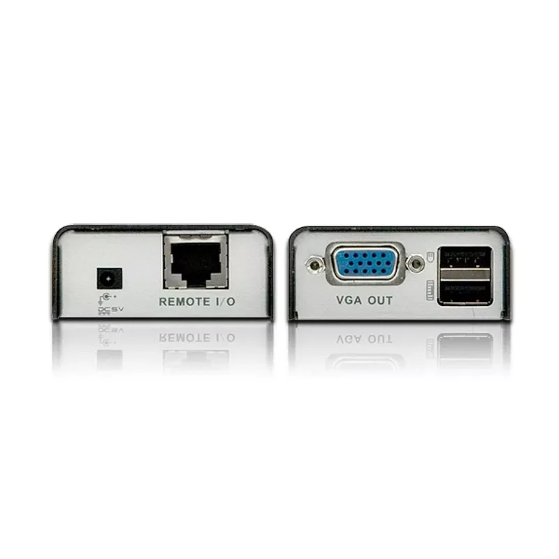 ATEN CE100 Mini USB VGA KVM prailgintuvas (100 m), siųstuvas ir imtuvas, laidinis, Cat5, 1920 x 1200 pikselių, juoda