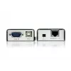 ATEN CE100 Mini USB VGA KVM prailgintuvas (100 m), siųstuvas ir imtuvas, laidinis, Cat5, 1920 x 1200 pikselių, juoda