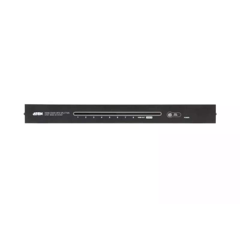 ATEN VS1808T 8 prievadų HDMI skirstytuvas per CAT5e/6, HDMI, 1920 x 1080 pikseliai, juodas, metalinis, Full HD
