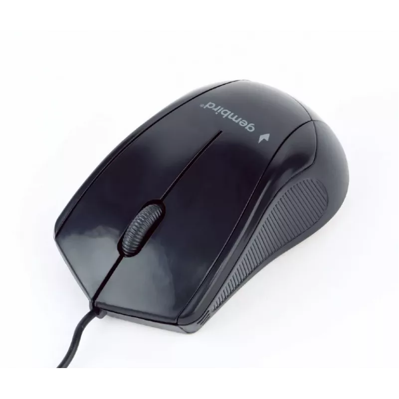 Gembird MUS-3B-02 – Optinė pelė su laidu, 3 mygtukai, ratukas, USB, juoda