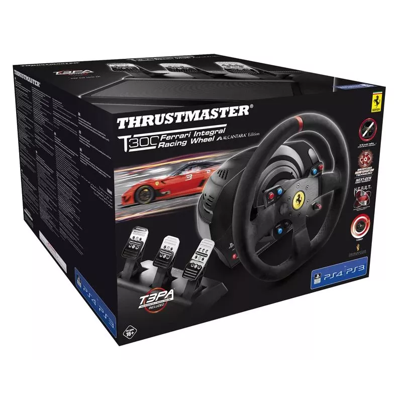 Thrustmaster T300 Ferrari Integral Racing Wheel Alcantara Edition Vairas + Pedalai Analoge / Skaitmeniniai PC, PlayStation 4, PlayStation 3