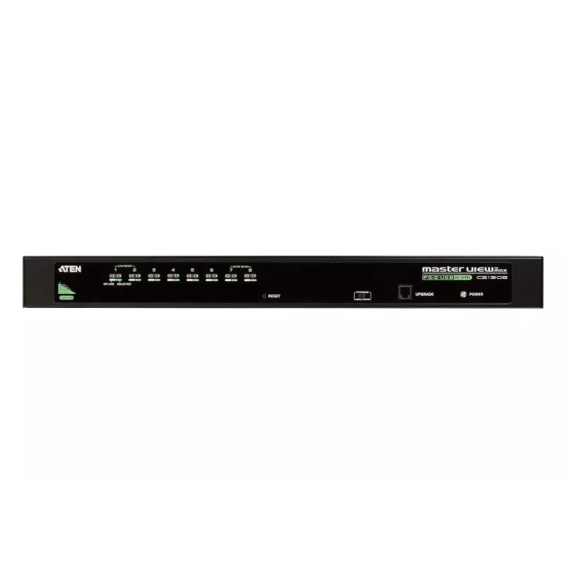 ATEN CS1308 8 prievadų USB-PS/2 VGA KVM jungiklis, QXGA, 1U, juodas