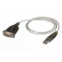 ATEN USB 2.0 į RS-232 adapteris (100 cm), juodas, metalinis, 1 m, USB Type-A, DB-9, vyriškas, vyriškas