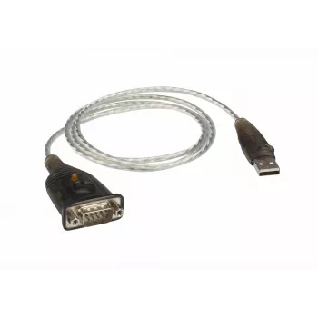 ATEN USB 2.0 į RS-232 adapteris (100 cm), juodas, metalinis, 1 m, USB Type-A, DB-9, vyriškas, vyriškas