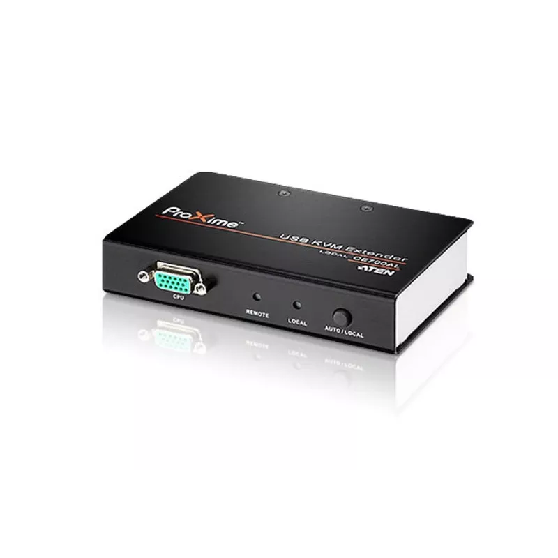 ATEN CE700A USB VGA KVM prailgintuvas (150 m), siųstuvas ir imtuvas, laidinis, 150 m, Cat5e, 1920 x 1200, 1600 x 1200, 1280 x 1024, juoda, pilka