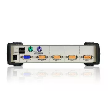 ATEN CS84U 4 prievadų USB / PS/2 VGA KVM jungiklis su kabeliais