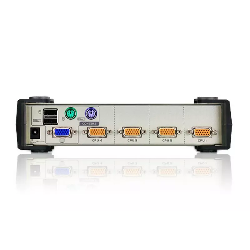 ATEN CS84U 4 prievadų USB / PS/2 VGA KVM jungiklis su kabeliais