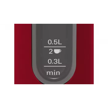 Elektrinis virdulys Bosch TWK4P434 — 1,7 l, 2400 W, juodas/raudonas