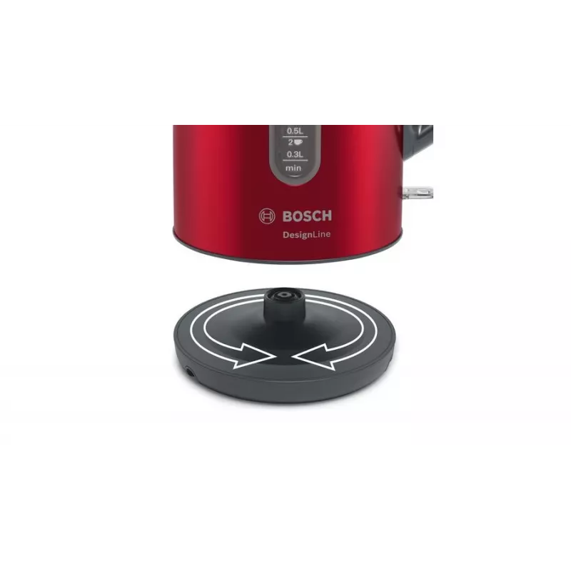Elektrinis virdulys Bosch TWK4P434 — 1,7 l, 2400 W, juodas/raudonas