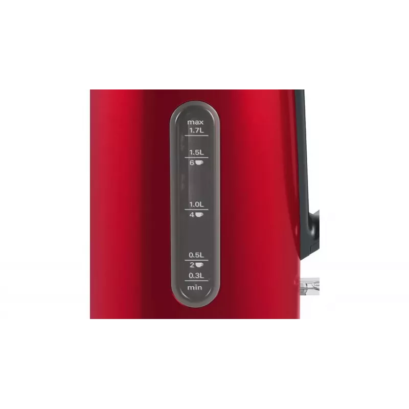 Elektrinis virdulys Bosch TWK4P434 — 1,7 l, 2400 W, juodas/raudonas