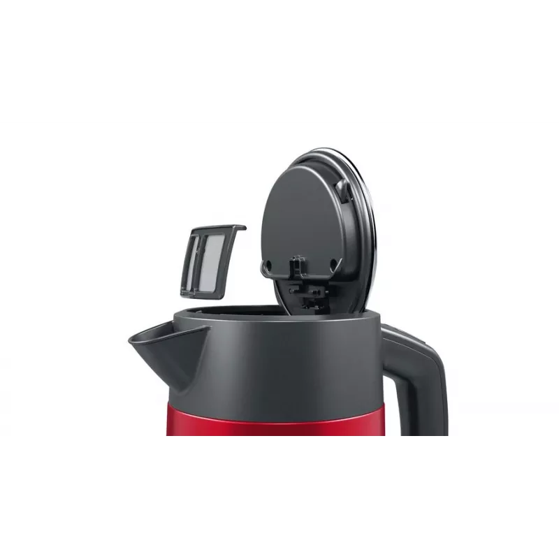 Elektrinis virdulys Bosch TWK4P434 — 1,7 l, 2400 W, juodas/raudonas