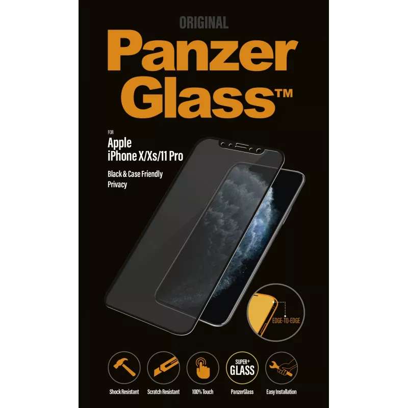 PanzerGlass ® Privatumo apsauginė plėvelė iPhone 11 Pro | X | Xs | nuo krašto iki krašto