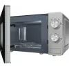 Mikrobangų krosnelė Gorenje MO17E1S — 17 L, 700 W, sukamoji rankenėlė, 245 mm padėklas, nerūdijantis plienas/juoda