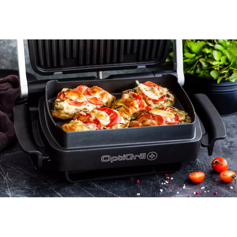 Kontaktinė keptuvė Tefal GC724D stalinė gruzdintuvė, metalinė/juoda, 440×340×172 mm, 7 kg