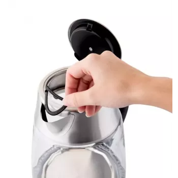 Elektrinis virdulys ETA ETA915390000 — 1,5 L, 2200 W, nerūdijantis plienas ir permatomas stiklas, juodas