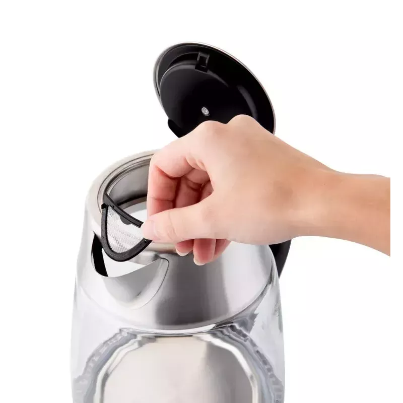 Elektrinis virdulys ETA ETA915390000 — 1,5 L, 2200 W, nerūdijantis plienas ir permatomas stiklas, juodas